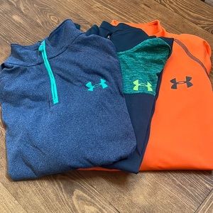❤️ Bundle of Three Under Armour 3/4 Zip Long Sleeve Shirts